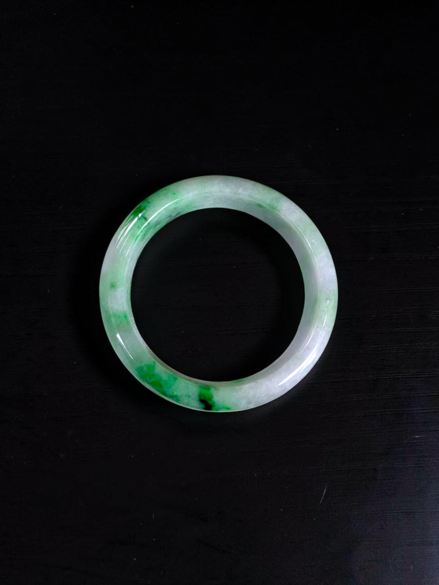 Certified Earth's (MADE IN JAPAN) Burmese Icy Green A-Jade Round Bangle Bracelet - 08842