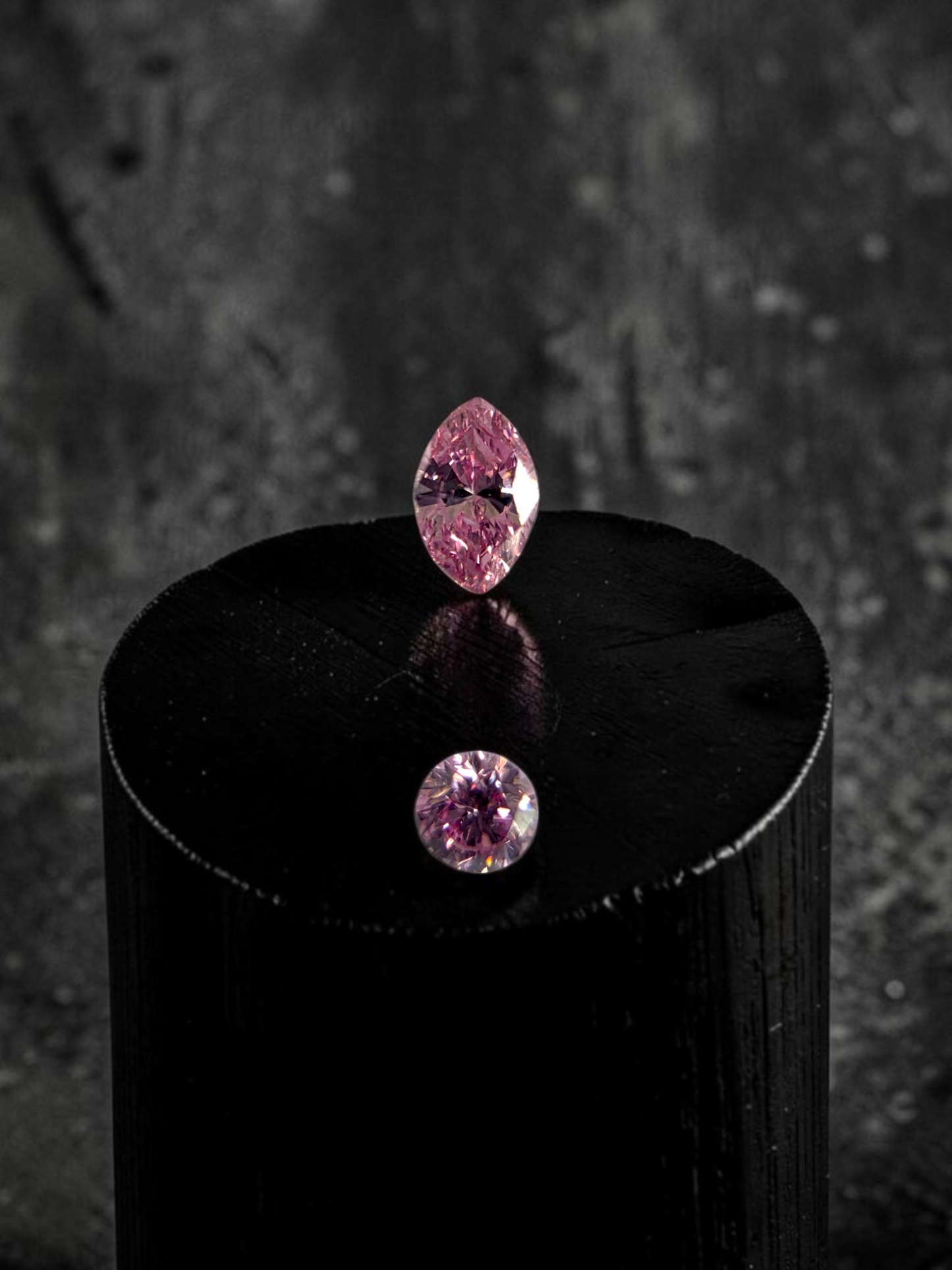 GIA Certified 0.207 cts. Natural Fancy Intense Purple Pink VVS2-VS2 Diamond Set Loose Stones Jewelry Set JS008