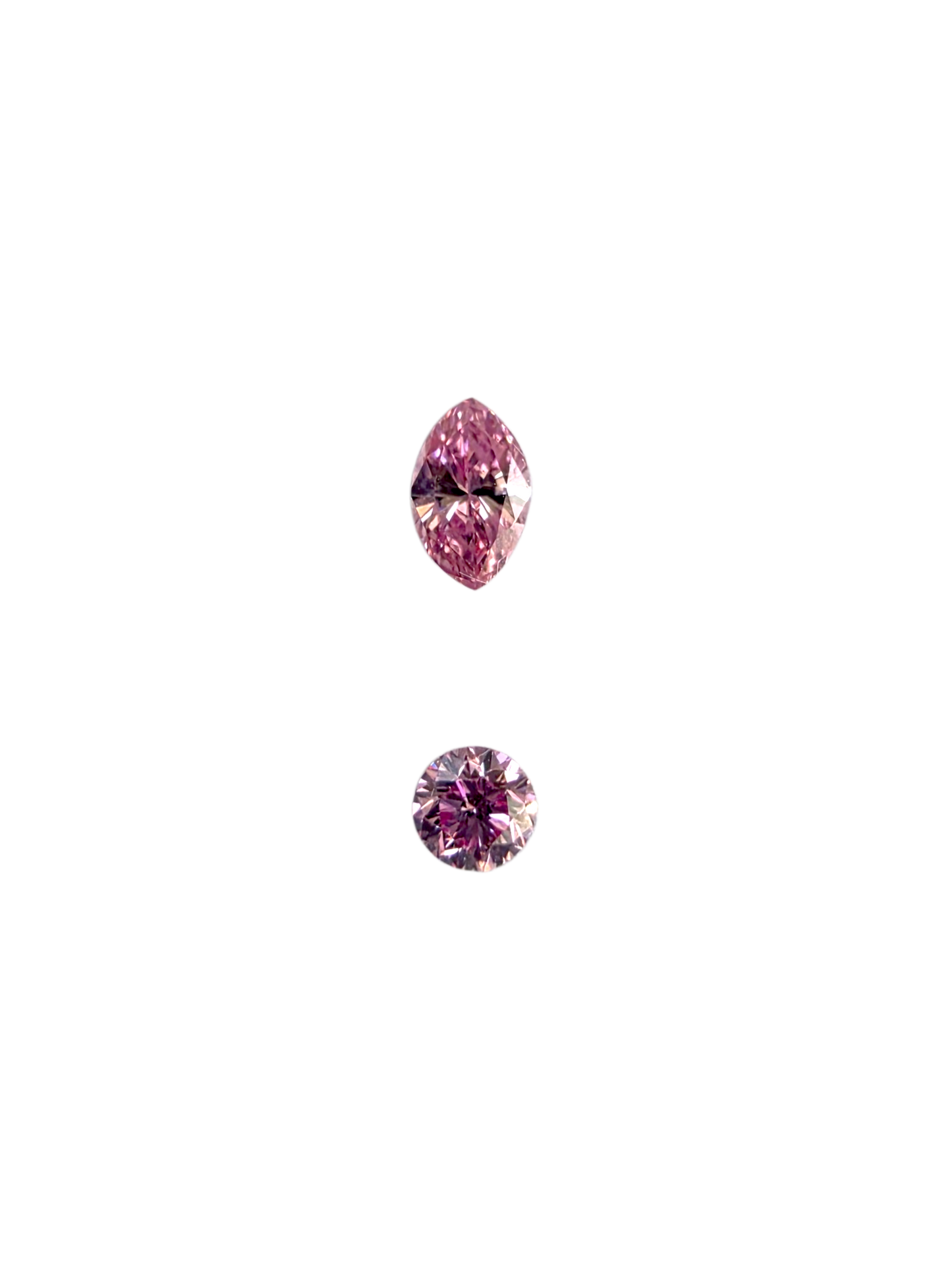 GIA Certified 0.207 cts. Natural Fancy Intense Purple Pink VVS2-VS2 Diamond Set Loose Stones Jewelry Set JS008