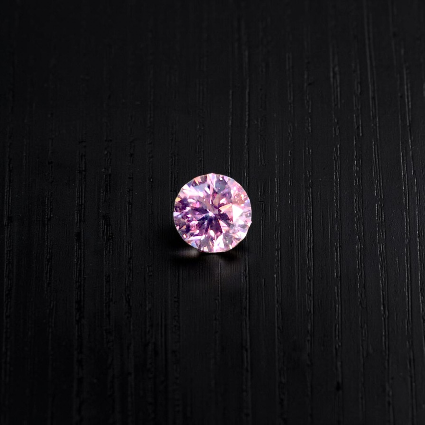 CGL Certified Natural 0.082 cts. Fancy Intense Purplish Pink VVS1 Round Brilliant Diamond Loose Stone - LS77