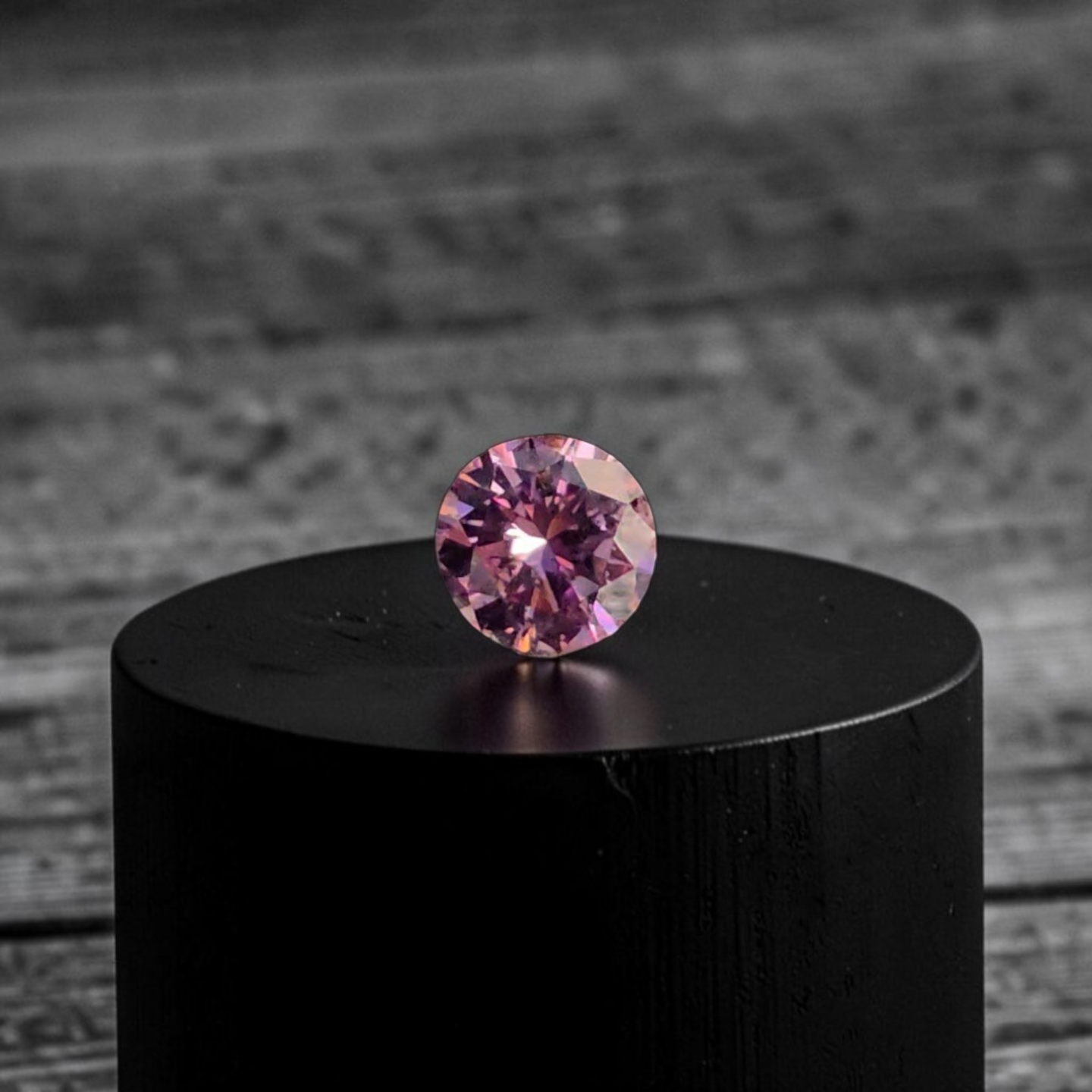 CGL Certified Natural 0.098 cts. Fancy Intense Purplish Pink I1 Round Brilliant Diamond Loose Stone - LS78