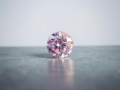 GIA Certified Natural 0.374 cts. Fancy Light Pink I1 Round Brilliant Diamond Loose Stone - LS79