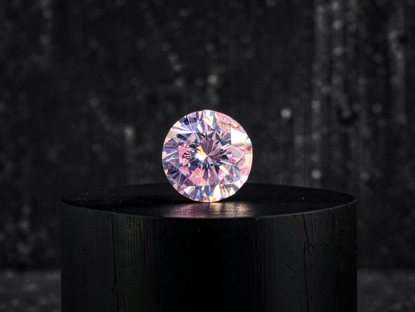 GIA Certified Natural 0.374 cts. Fancy Light Pink I1 Round Brilliant Diamond Loose Stone - LS79