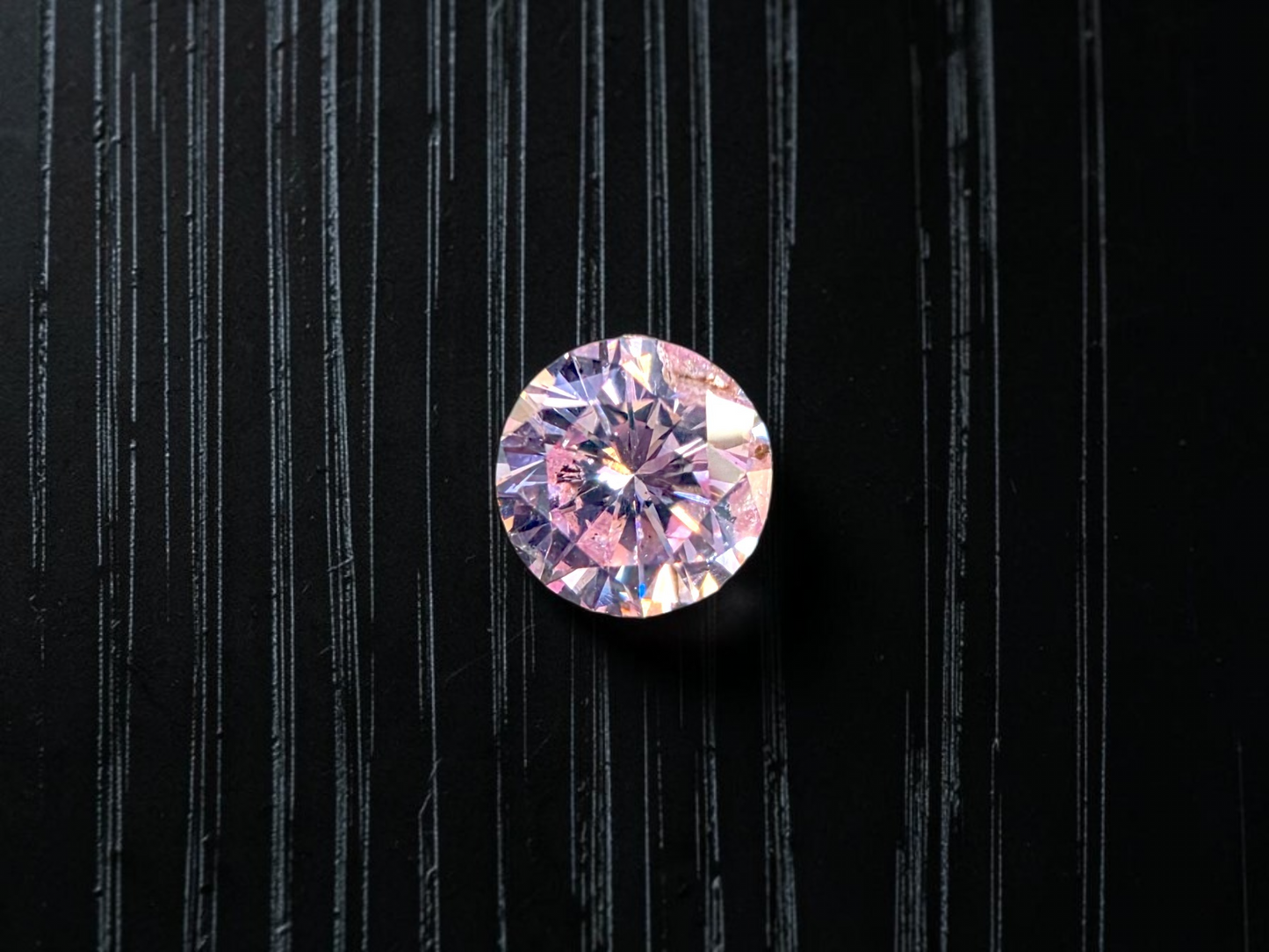 GIA Certified Natural 0.374 cts. Fancy Light Pink I1 Round Brilliant Diamond Loose Stone - LS79