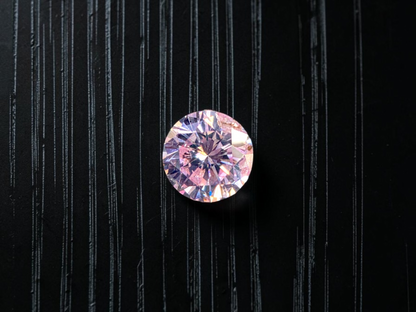 GIA Certified Natural 0.374 cts. Fancy Light Pink I1 Round Brilliant Diamond Loose Stone - LS79