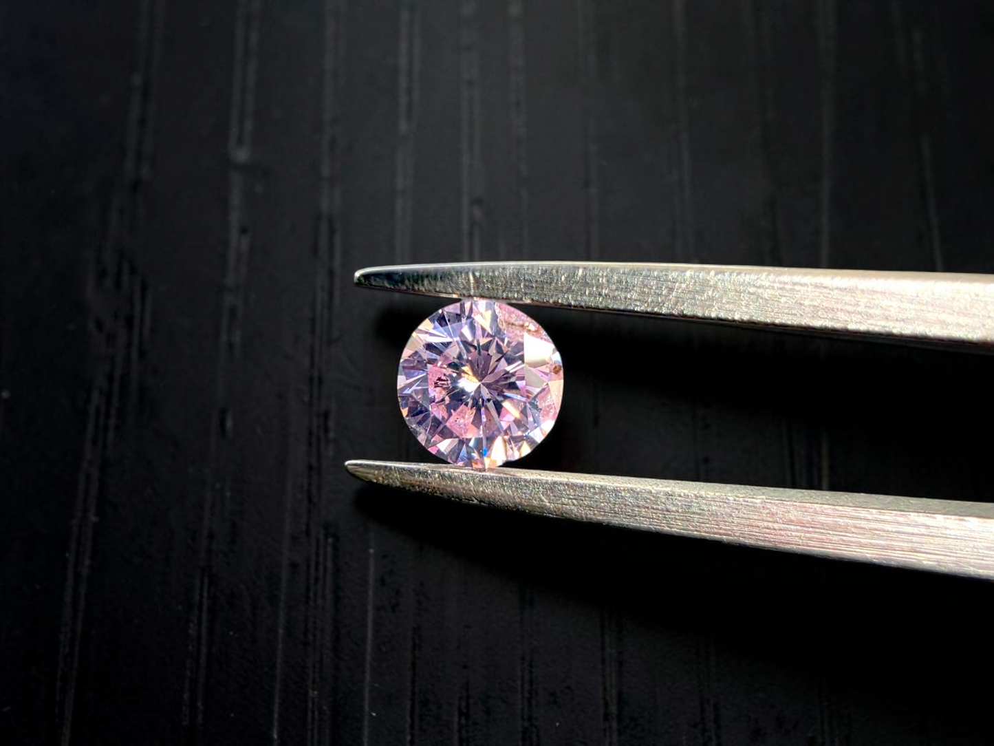 GIA Certified Natural 0.374 cts. Fancy Light Pink I1 Round Brilliant Diamond Loose Stone - LS79