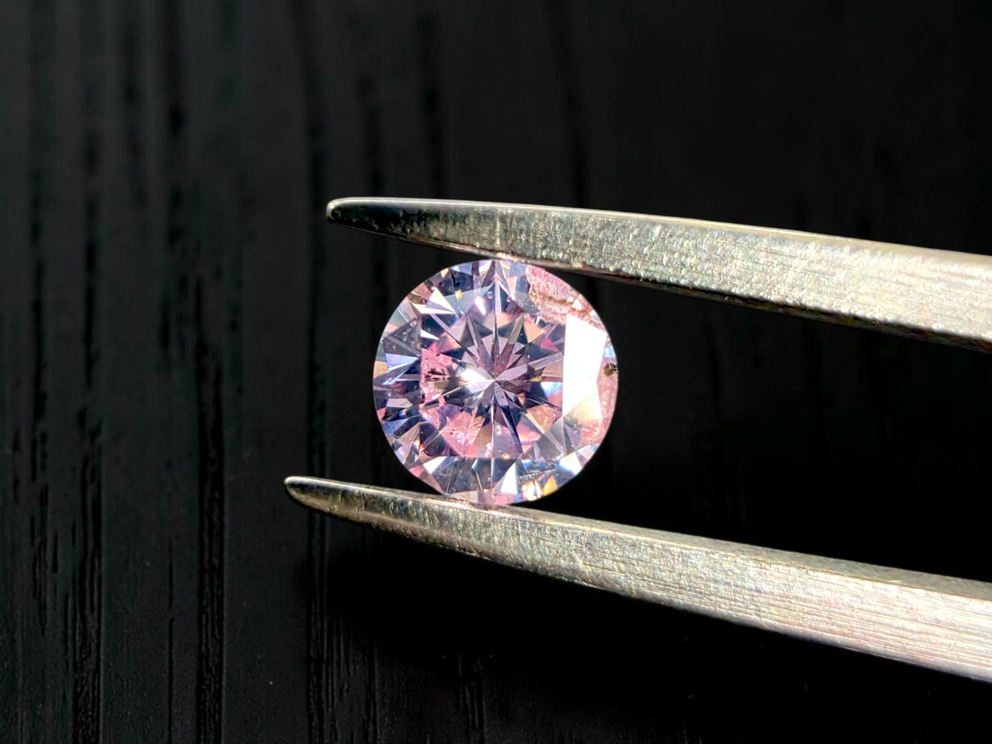 GIA Certified Natural 0.374 cts. Fancy Light Pink I1 Round Brilliant Diamond Loose Stone - LS79