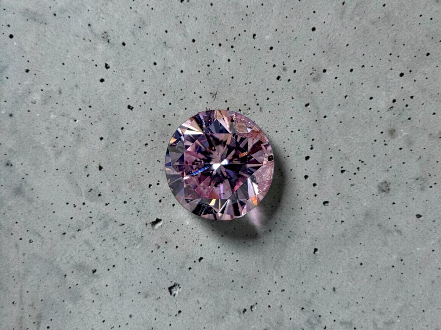 GIA Certified Natural 0.374 cts. Fancy Light Pink I1 Round Brilliant Diamond Loose Stone - LS79