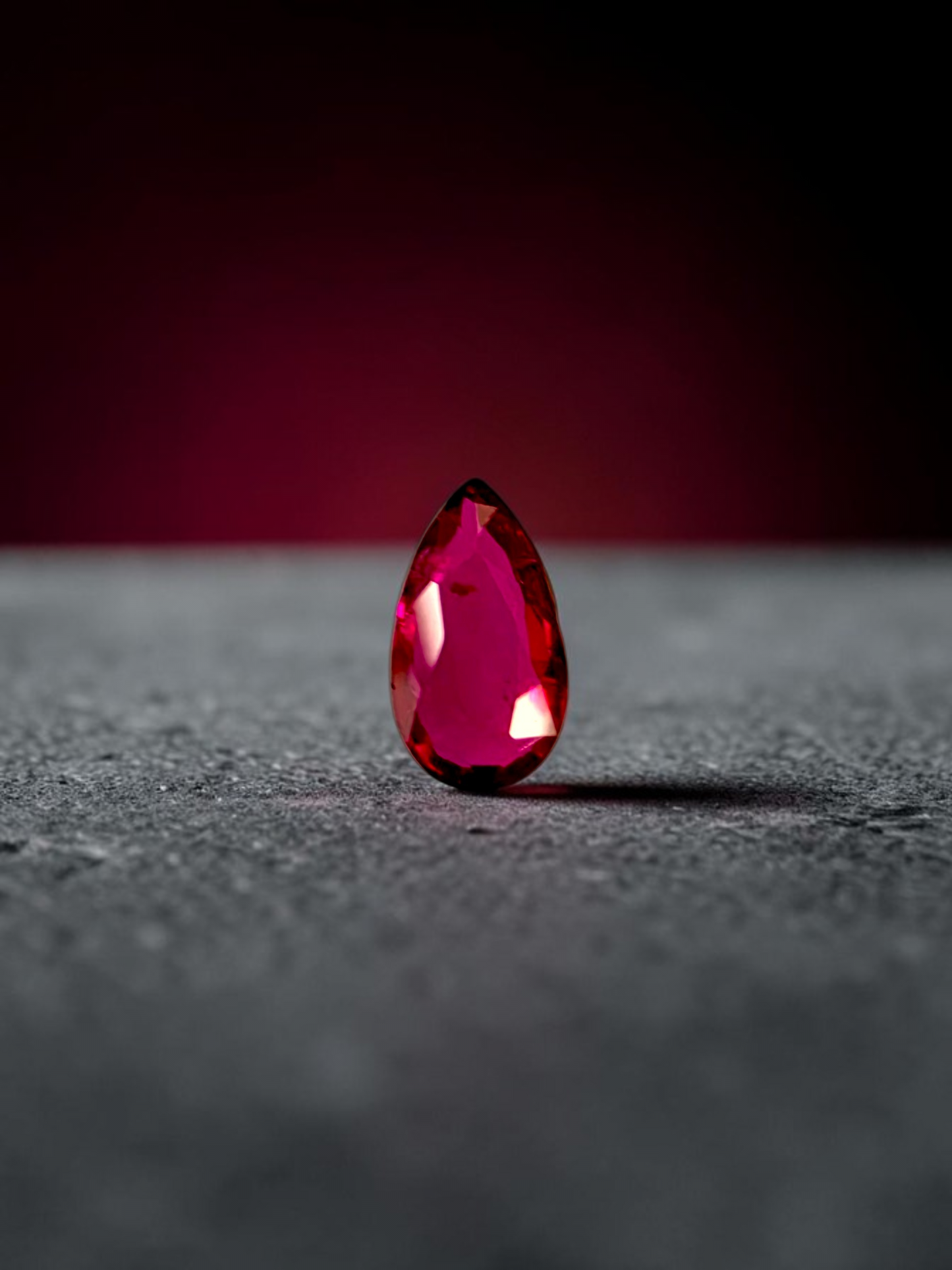 GIA Certified 1.00 cts. No Heat Vivid Red Ruby (Mozambique) Pear Shaped Loose Stone LS80