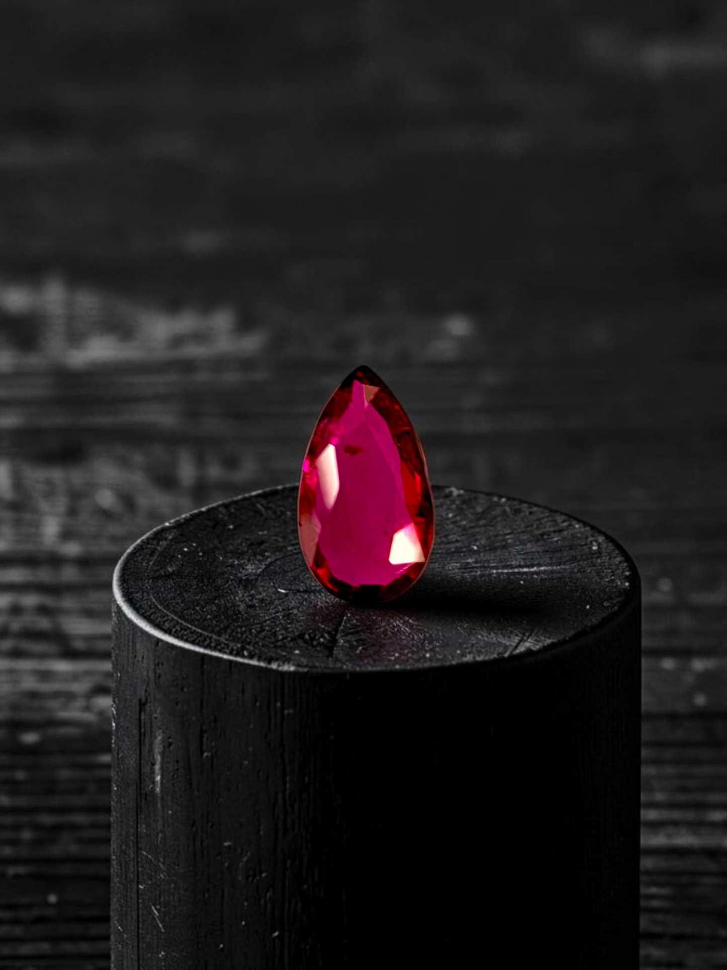 GIA Certified 1.00 cts. No Heat Vivid Red Ruby (Mozambique) Pear Shaped Loose Stone LS80