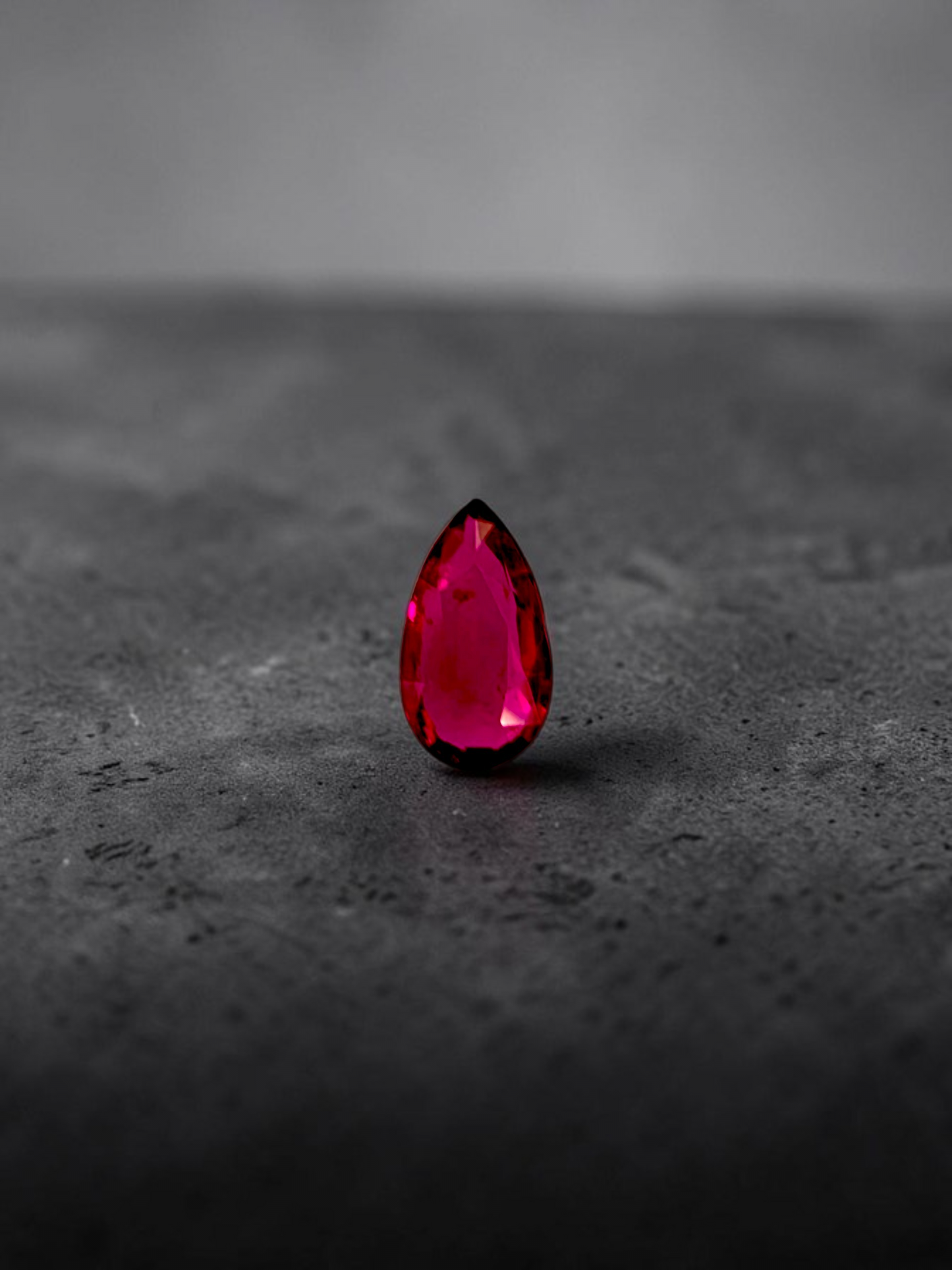 GIA Certified 1.00 cts. No Heat Vivid Red Ruby (Mozambique) Pear Shaped Loose Stone LS80