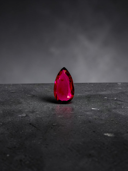 GIA Certified 1.00 cts. No Heat Vivid Red Ruby (Mozambique) Pear Shaped Loose Stone LS80