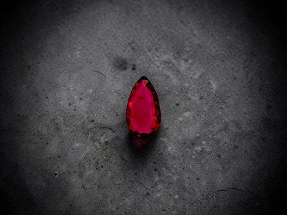 GIA Certified 1.00 cts. No Heat Vivid Red Ruby (Mozambique) Pear Shaped Loose Stone LS80