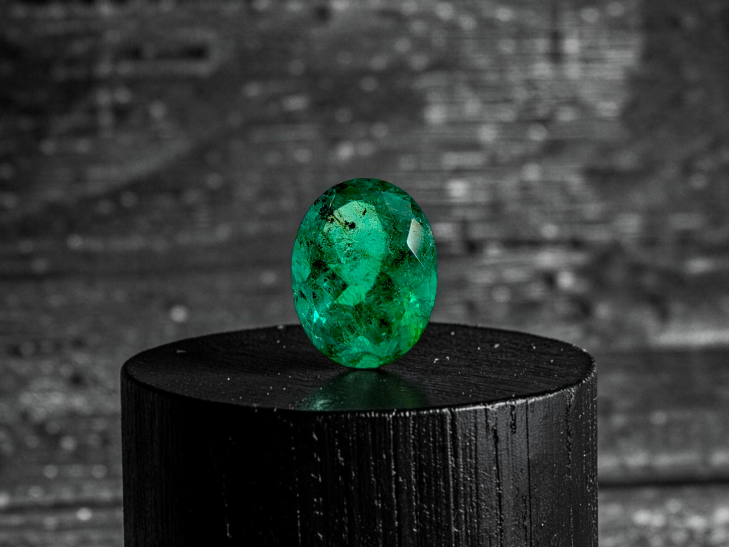 GIA Certified 1.25 cts. Moderate Oil Vivid Muzo Green (Columbia) Emerald Oval Shape Loose Stone LS81