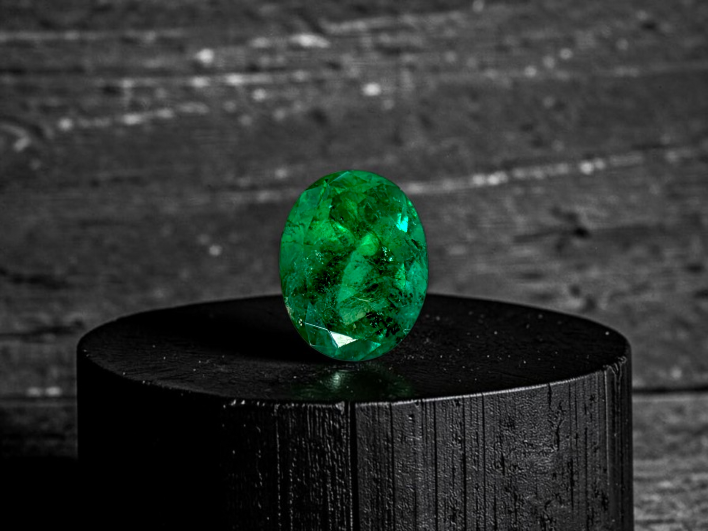GIA Certified 1.25 cts. Moderate Oil Vivid Muzo Green (Columbia) Emerald Oval Shape Loose Stone LS81