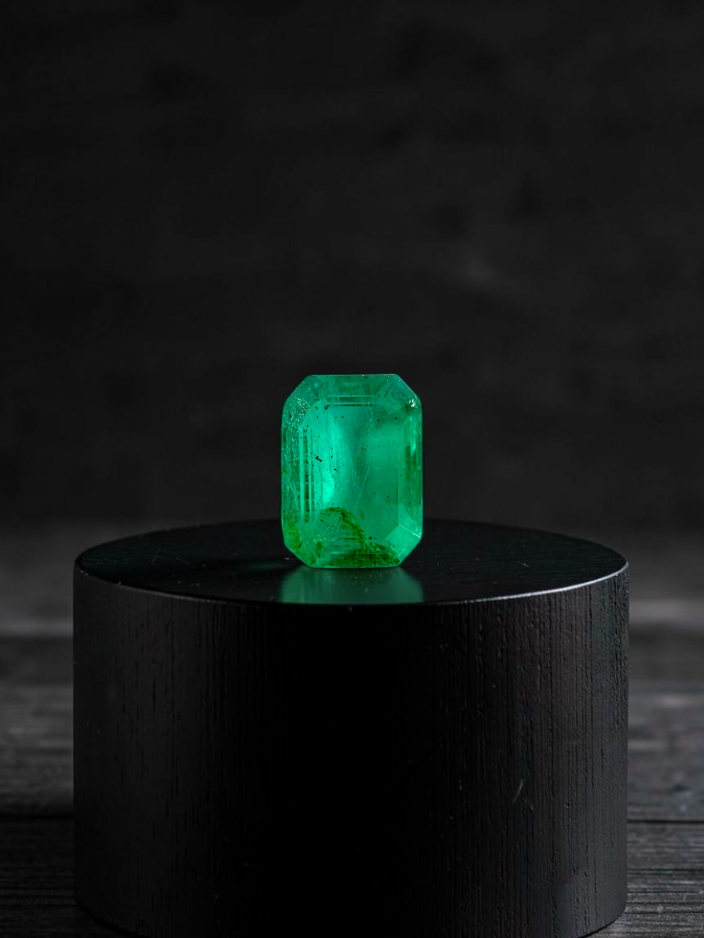GIA Certified 1.98 cts Minor Oil Bright Green (Columbia) Emerald Octagon Shape Loose Stone LS82