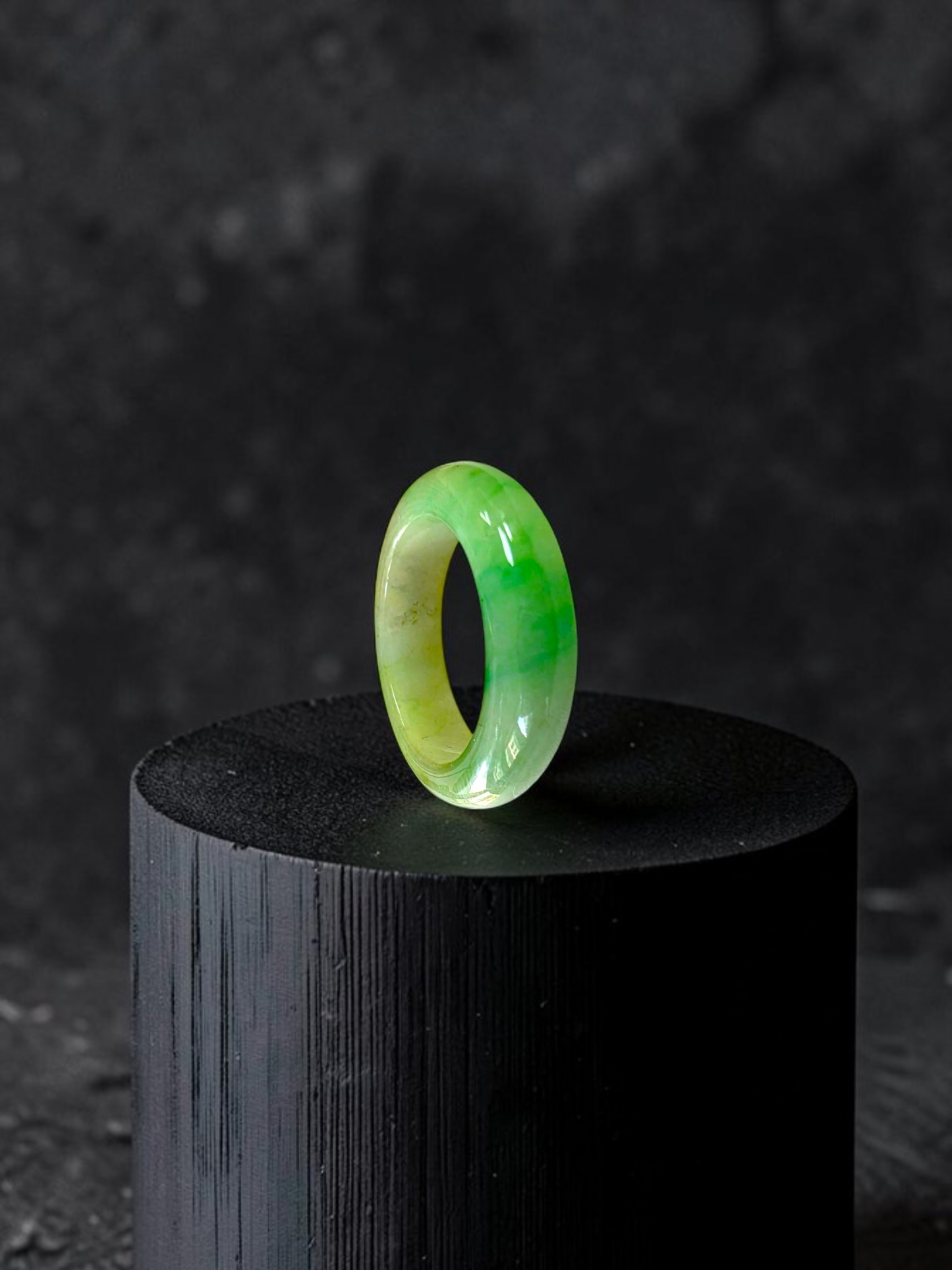 Master's Burmese Green A-Jadeite Infinity Band Ring Size US 7.5 - 09027 - Certified