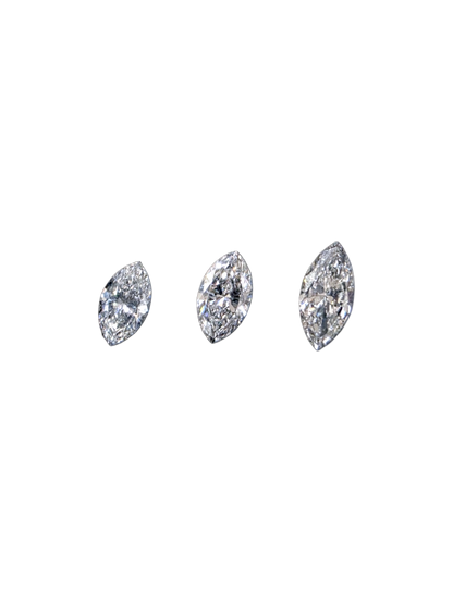 GIA Certified 0.89 cts. Natural D/E SI2 Marquise Diamond 3 Loose Stones Jewelry Set JS010