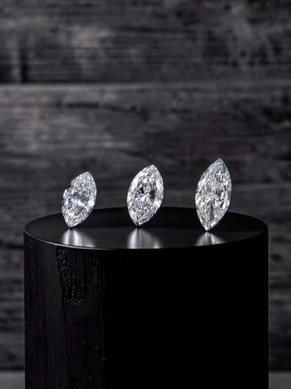 GIA Certified 0.89 cts. Natural D/E SI2 Marquise Diamond 3 Loose Stones Jewelry Set JS010