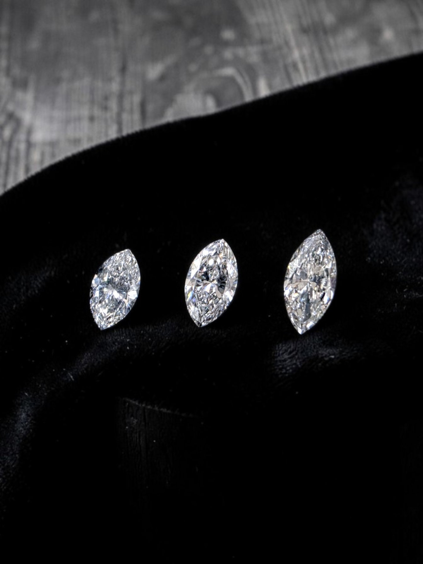GIA Certified 0.89 cts. Natural D/E SI2 Marquise Diamond 3 Loose Stones Jewelry Set JS010