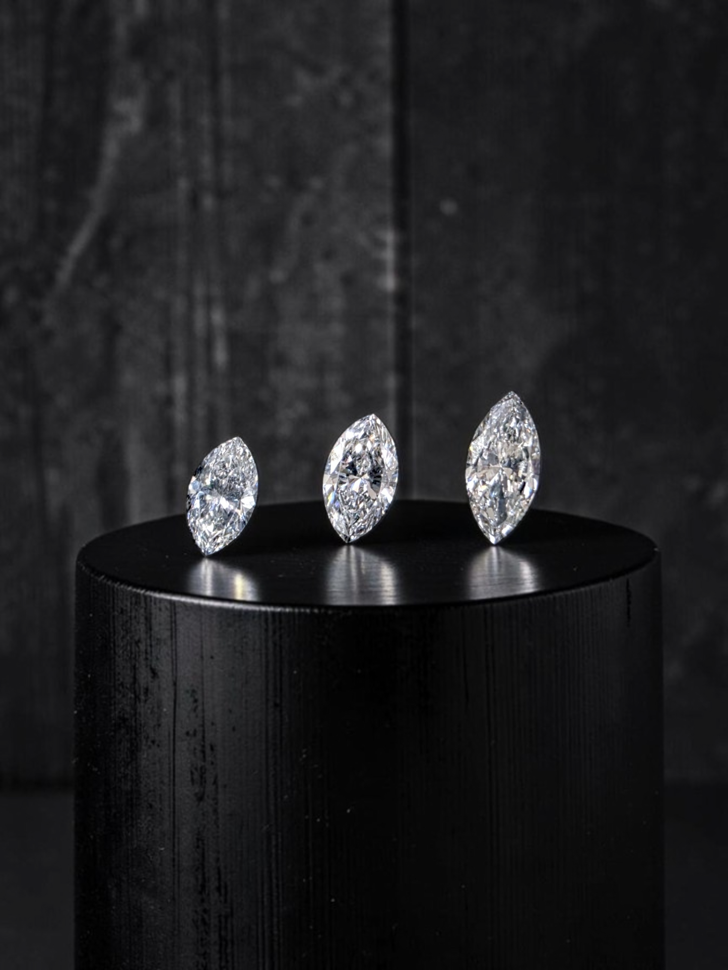 GIA Certified 0.89 cts. Natural D/E SI2 Marquise Diamond 3 Loose Stones Jewelry Set JS010