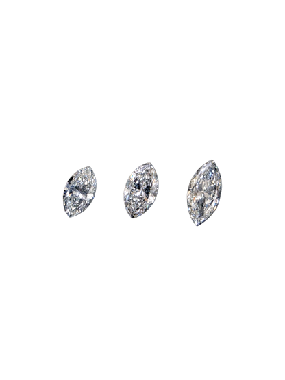 GIA Certified 0.89 cts. Natural D/E SI2 Marquise Diamond 3 Loose Stones Jewelry Set JS010