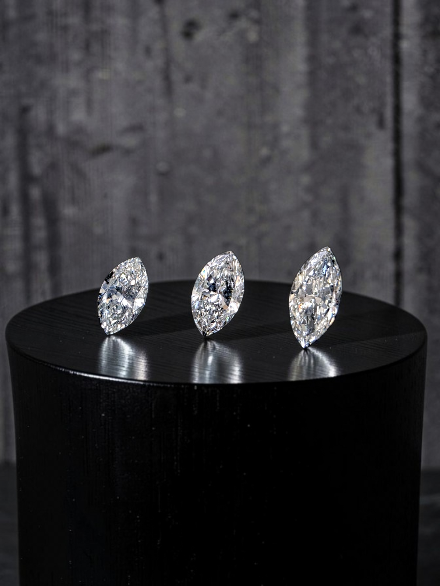 GIA Certified 0.89 cts. Natural D/E SI2 Marquise Diamond 3 Loose Stones Jewelry Set JS010