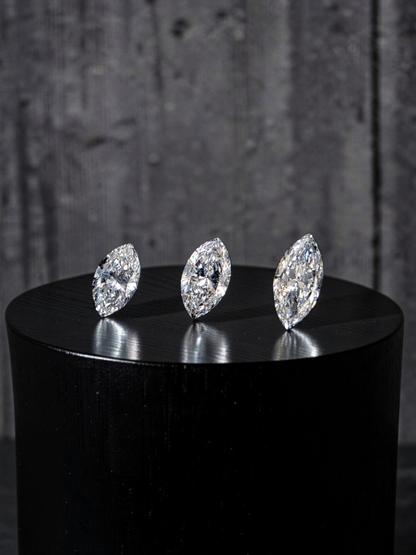 GIA Certified 0.89 cts. Natural D/E SI2 Marquise Diamond 3 Loose Stones Jewelry Set JS010