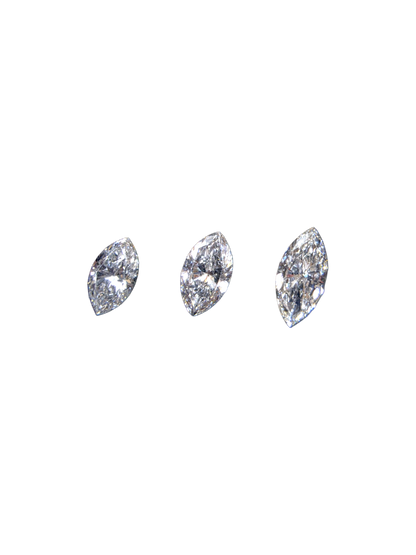 GIA Certified 0.89 cts. Natural D/E SI2 Marquise Diamond 3 Loose Stones Jewelry Set JS010