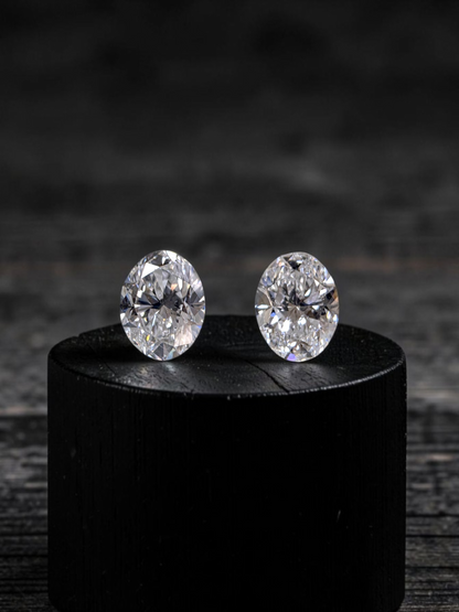 GIA Certified 2.00 cts. Natural D VS1 Oval Diamond Matched Pair Loose Stones Jewelry Set JS011