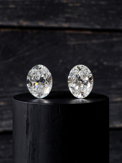 GIA Certified 2.00 cts. Natural D VS1 Oval Diamond Matched Pair Loose Stones Jewelry Set JS011