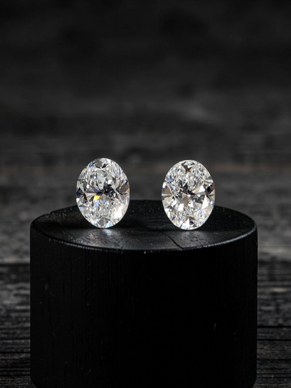 GIA Certified 2.00 cts. Natural D VS1 Oval Diamond Matched Pair Loose Stones Jewelry Set JS011