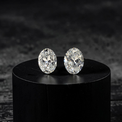 GIA Certified 2.00 cts. Natural D VS1 Oval Diamond Matched Pair Loose Stones Jewelry Set JS011