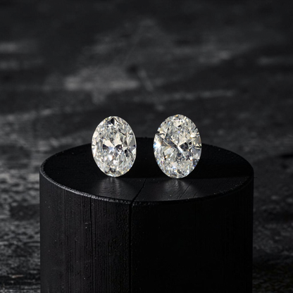 GIA Certified 2.00 cts. Natural D VS1 Oval Diamond Matched Pair Loose Stones Jewelry Set JS011