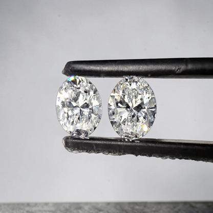 GIA Certified 2.00 cts. Natural D VS1 Oval Diamond Matched Pair Loose Stones Jewelry Set JS011