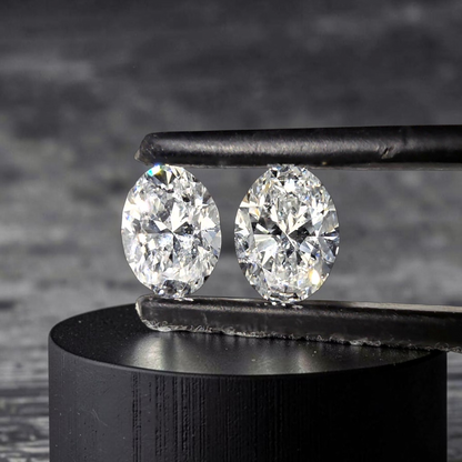 GIA Certified 2.00 cts. Natural D VS1 Oval Diamond Matched Pair Loose Stones Jewelry Set JS011
