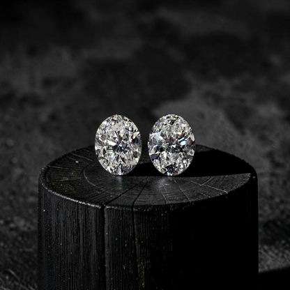 GIA Certified 2.00 cts. Natural D VS1 Oval Diamond Matched Pair Loose Stones Jewelry Set JS011