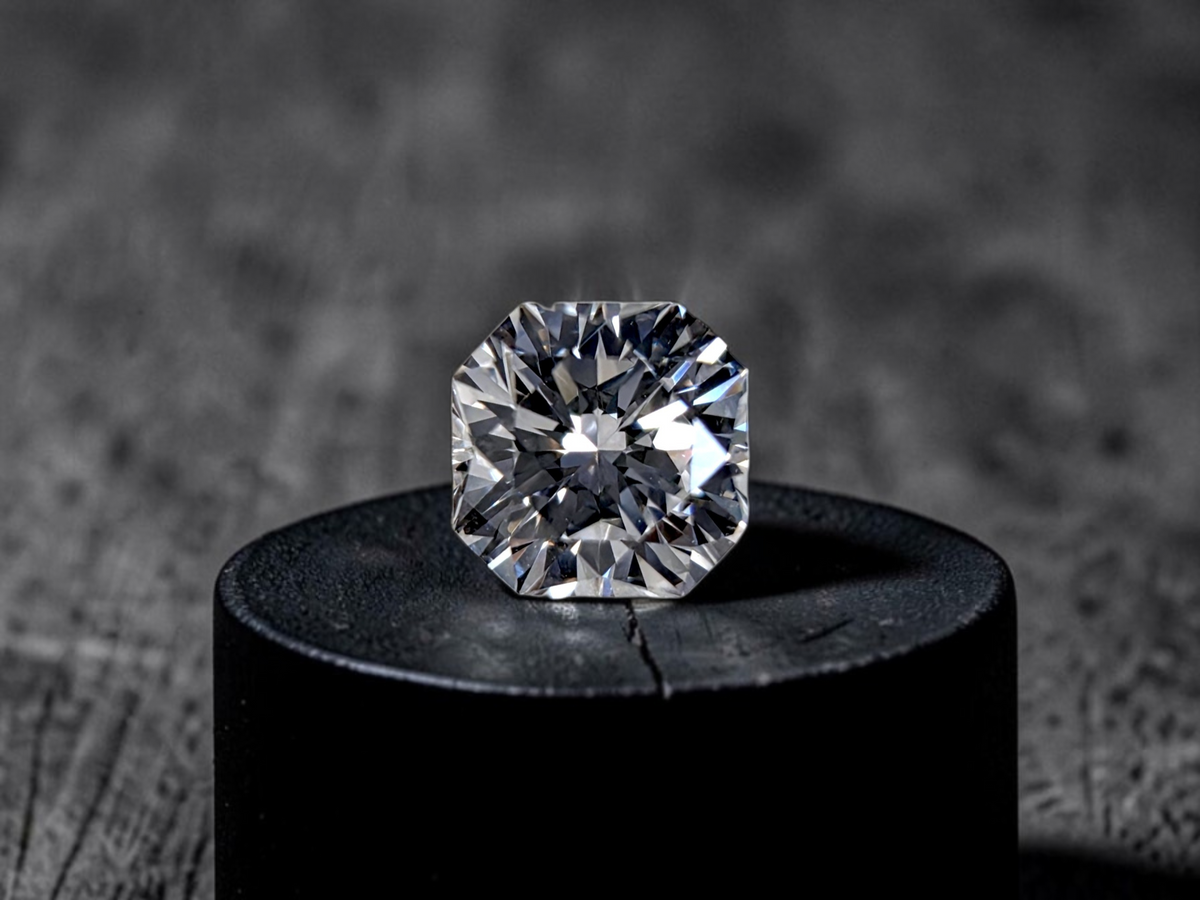 GIA Certified Natural 0.367 cts. D VVS2 Gd Vg Ft Square Radiant Shaped Diamond Loose Stone - LS84