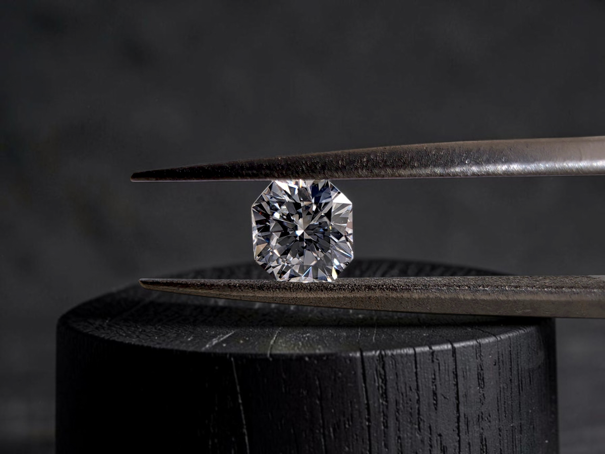 GIA Certified Natural 0.367 cts. D VVS2 Gd Vg Ft Square Radiant Shaped Diamond Loose Stone - LS84