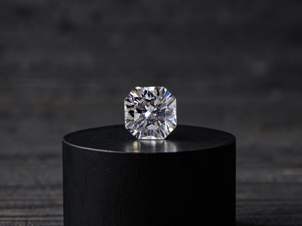 GIA Certified Natural 0.367 cts. D VVS2 Gd Vg Ft Square Radiant Shaped Diamond Loose Stone - LS84