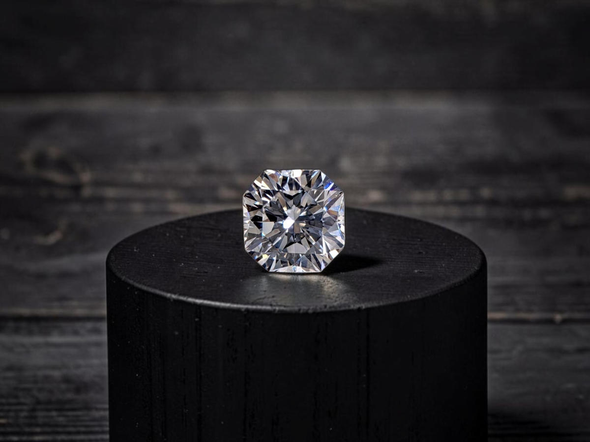 GIA Certified Natural 0.367 cts. D VVS2 Gd Vg Ft Square Radiant Shaped Diamond Loose Stone - LS84