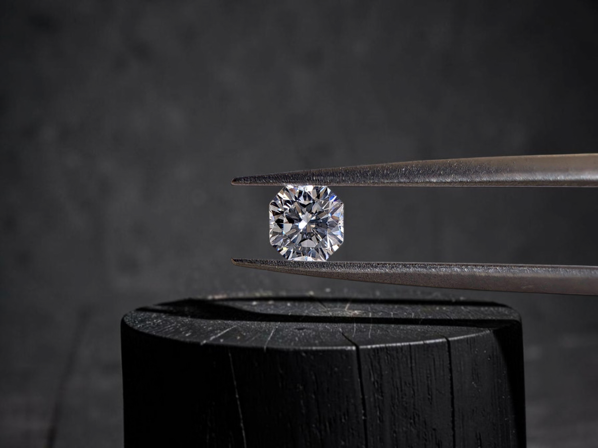 GIA Certified Natural 0.367 cts. D VVS2 Gd Vg Ft Square Radiant Shaped Diamond Loose Stone - LS84