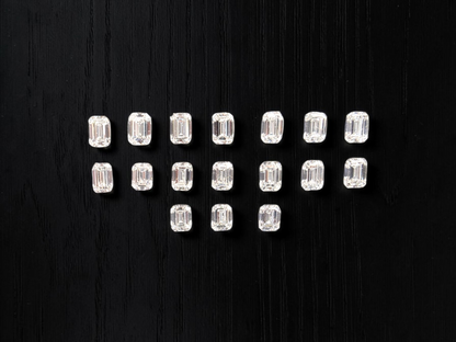 GIA Certified 5.20 cts. Natural F SI1+ Emerald Cut Diamond 17 Loose Stones Jewelry Set JS012