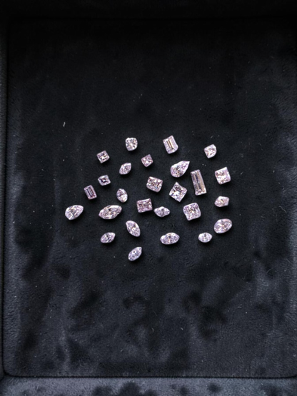CGL Certified 1.71 cts. Natural Very Light - Faint Pink VS1-SI2 Mixed Shapes Diamond Set 26 Loose Stones Jewelry Set JS013