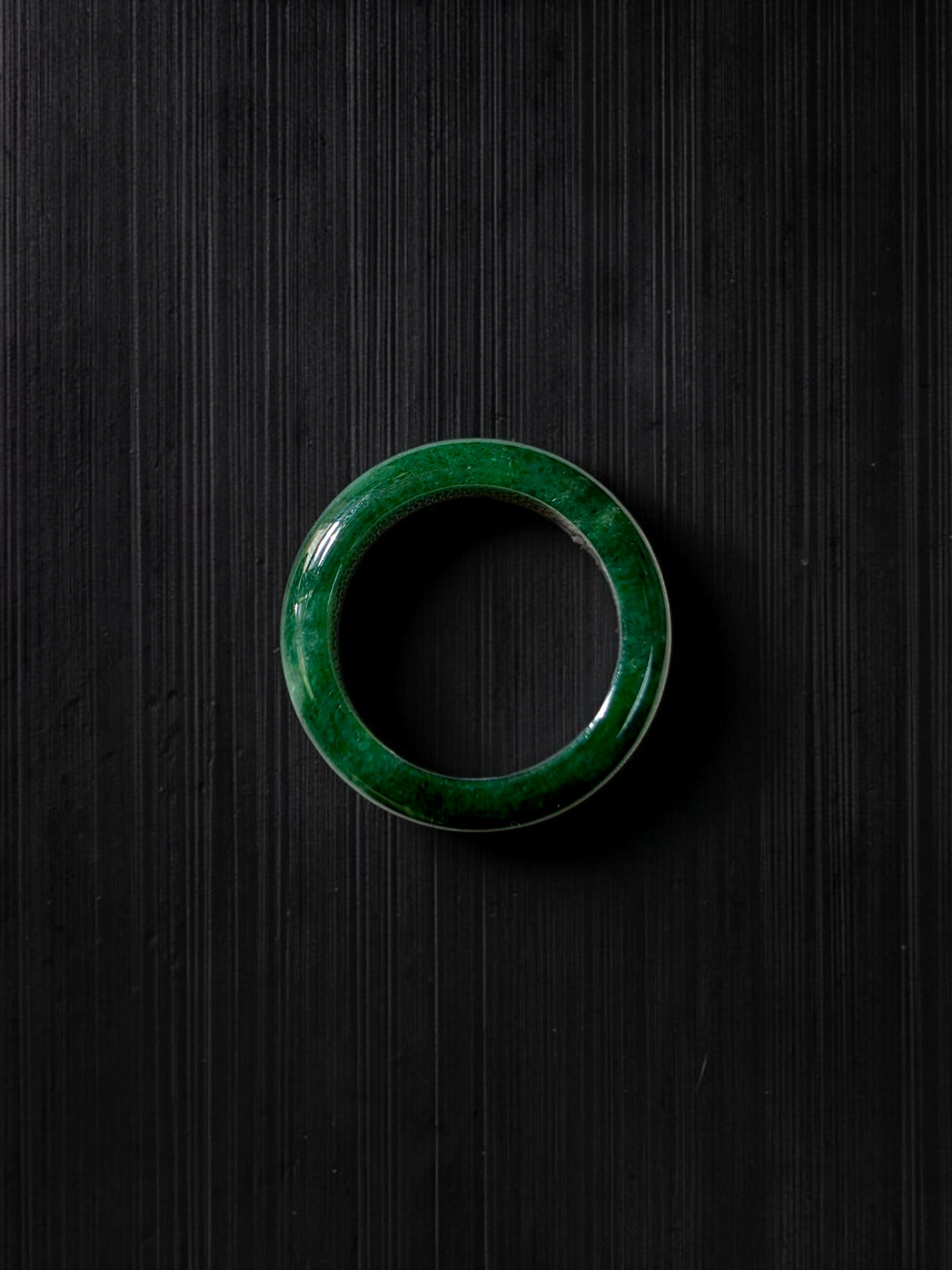 Master's Burmese Icy Deep Apple Green A-Jadeite Infinity Band Ring Size US 9 - 09032 - Certified
