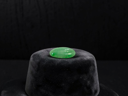 Certified MADE IN JAPAN 2.336 cts. Pale Green Burmese A-Jadeite Long Oval Cabochon Loose Stone LS88