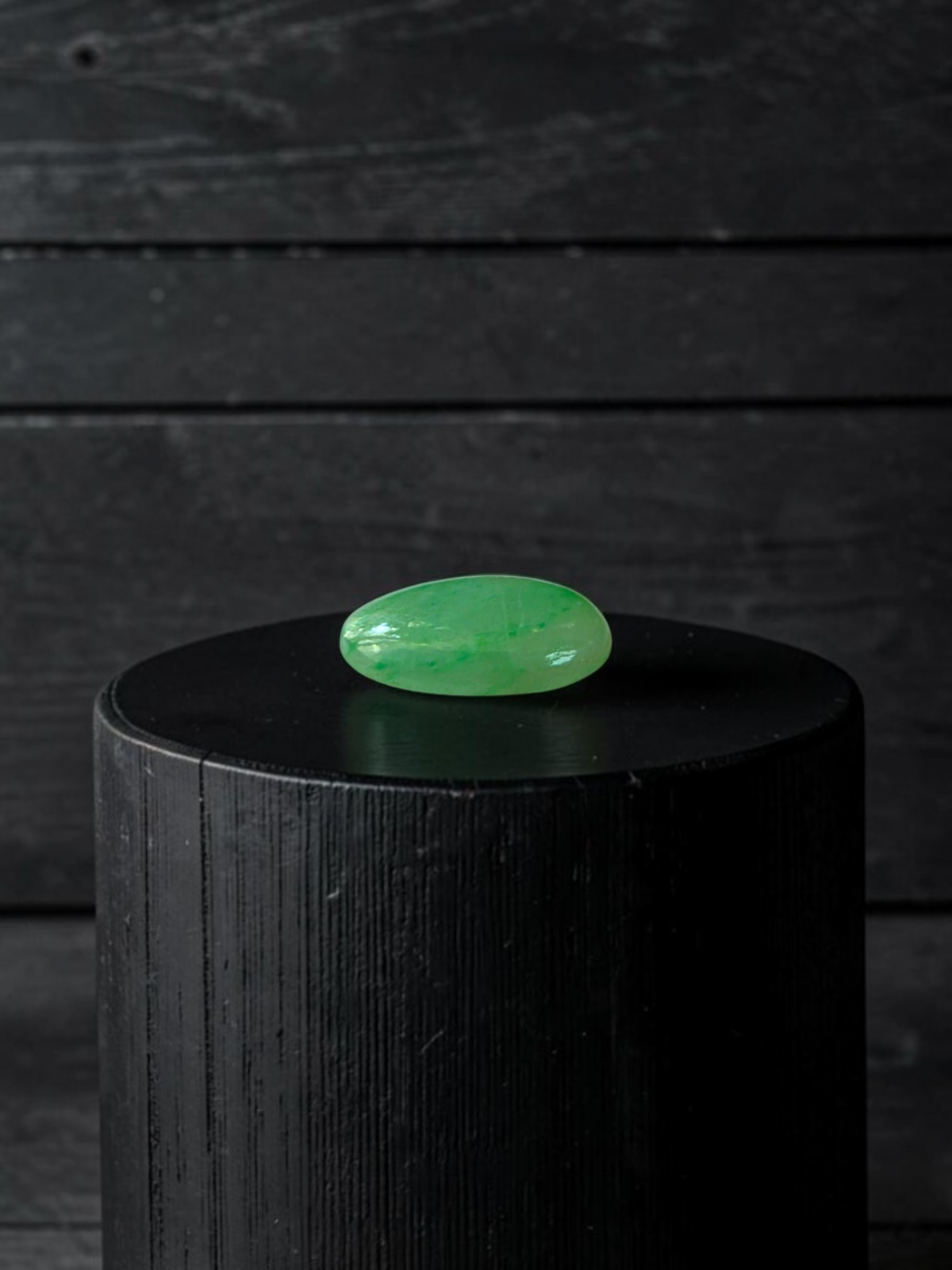 Certified MADE IN JAPAN 2.336 cts. Pale Green Burmese A-Jadeite Long Oval Cabochon Loose Stone LS88