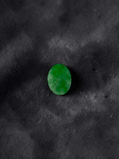 Certified MADE IN JAPAN 2.031 cts. Green Burmese A-Jadeite Oval Cabochon Loose Stone LS89