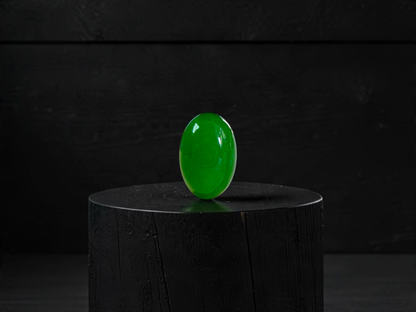 Certified MADE IN JAPAN 1.632 cts. Bright Green Burmese A-Jadeite Oval Cabochon Loose Stone LS92