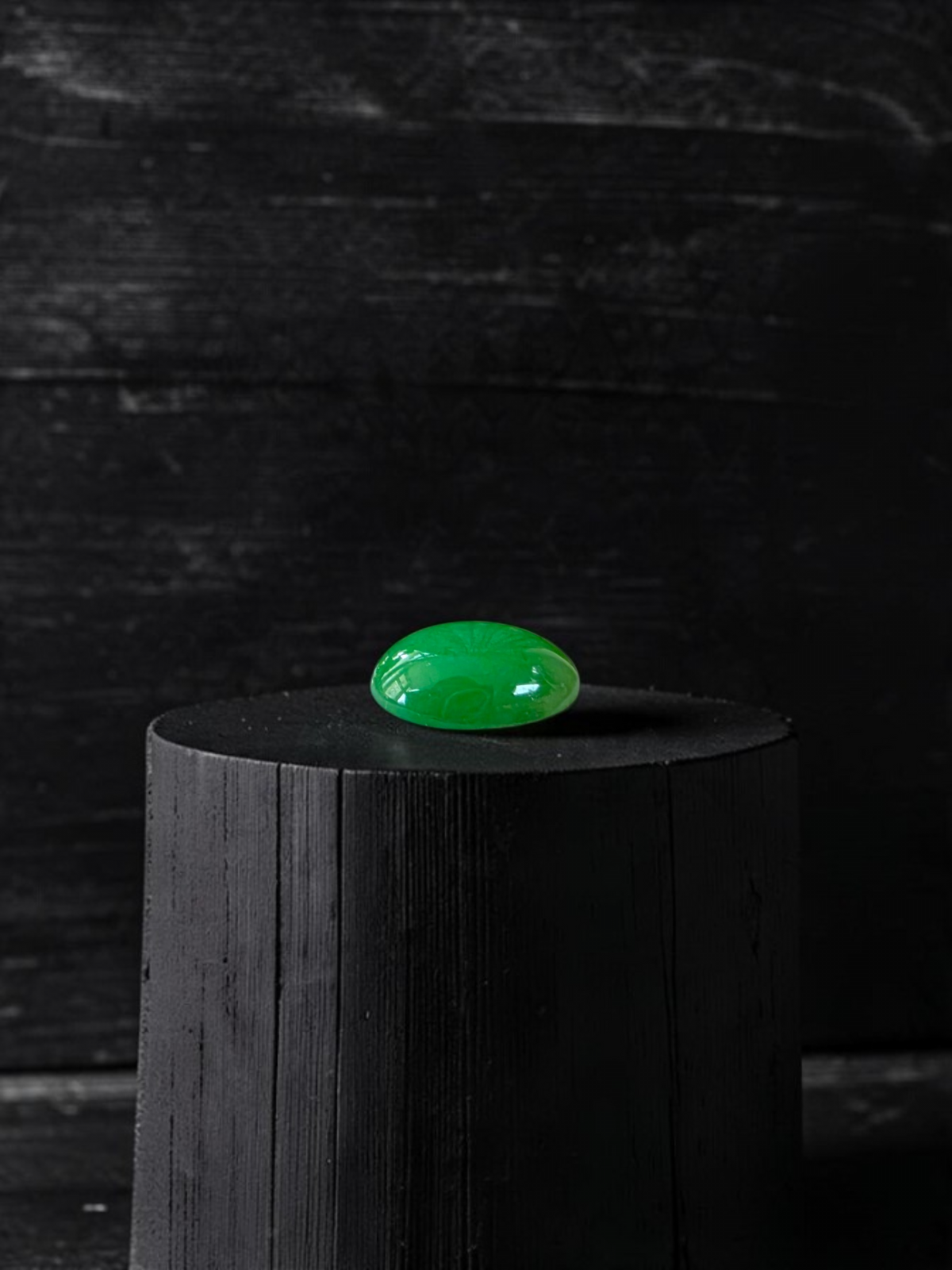 Certified MADE IN JAPAN 1.632 cts. Bright Green Burmese A-Jadeite Oval Cabochon Loose Stone LS92